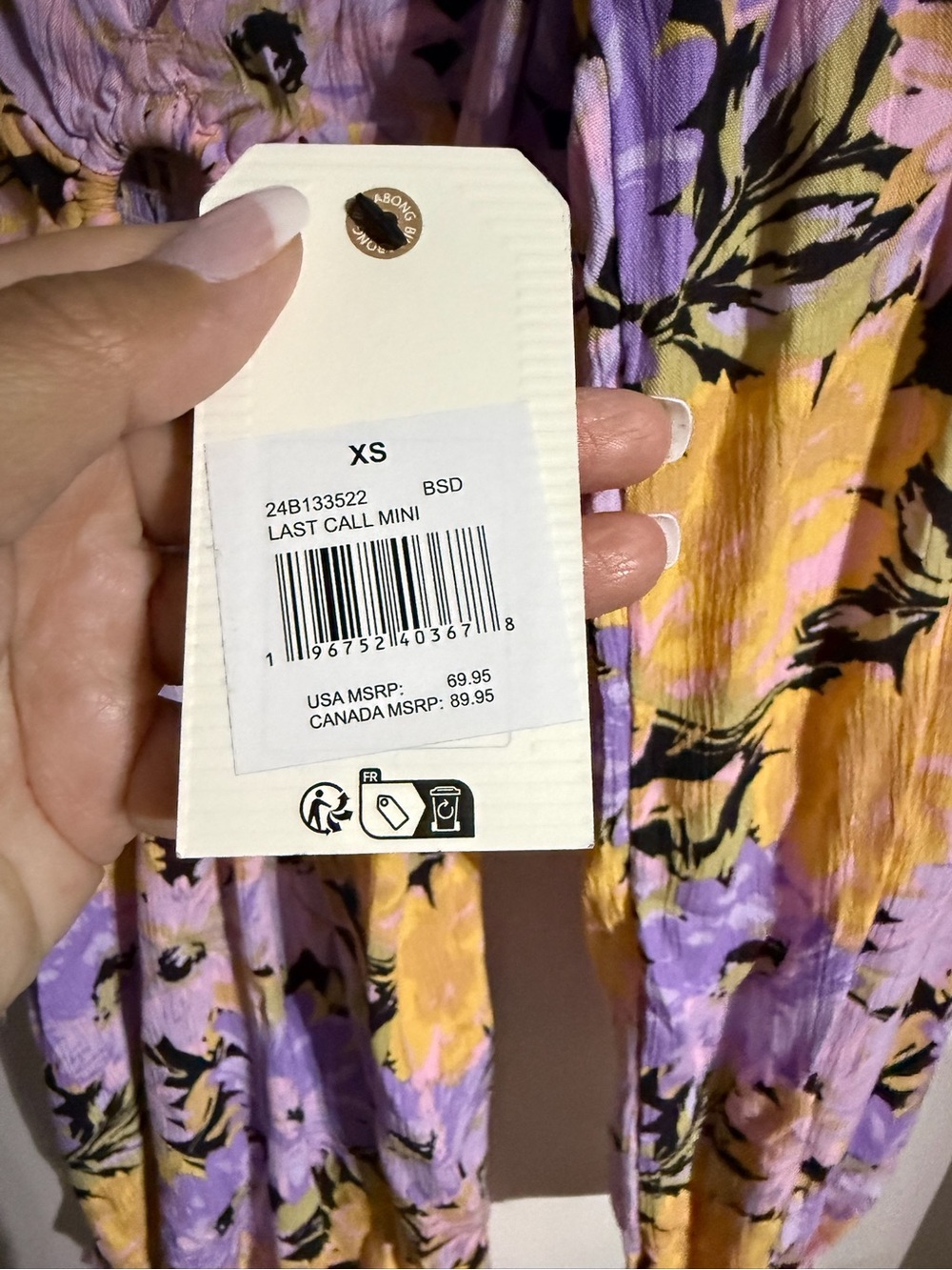 BNWT Women’s Billabong Last Call Mini Open Sides Mini Dress Size XS - Picture 5 of 7